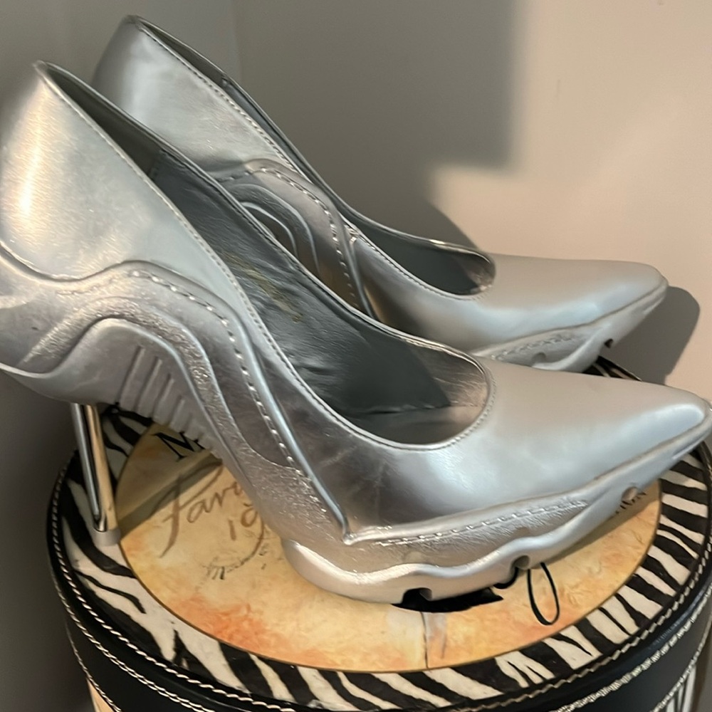 Silver Pumps - image 1